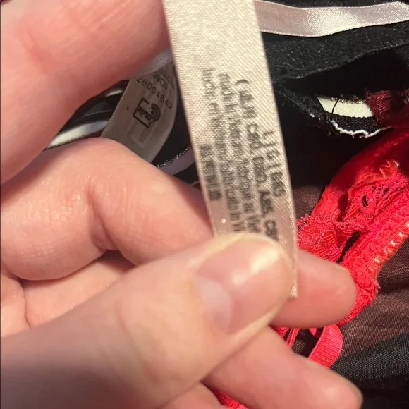 Women's Red Lace & Plaid Bralette Set - Picture 6 of 6